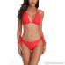 Taylover Women Halter Triangle Bikini Swimsuit Tie Side Two Piece Bathing Suits Red B07P8CM1S7